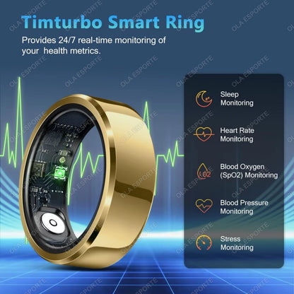 Revolutionary Health Smart Ring: Monitor Blood Pressure, Heart Rate & Sleep with IP68 Waterproof Technology for Men and Women
