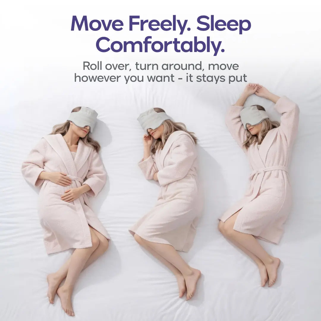 Mellow Sleep | Lights Out Weighted Eye Mask – Strapless 360° Wraparound Sleep Mask, Deep Pressure Relaxation Eye Mask for Better Sleep, Soft Comfortable Light Blocking Eye Mask for Travel, Naps & Stress Relief