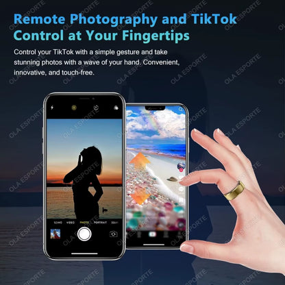 Revolutionary Health Smart Ring: Monitor Blood Pressure, Heart Rate & Sleep with IP68 Waterproof Technology for Men and Women