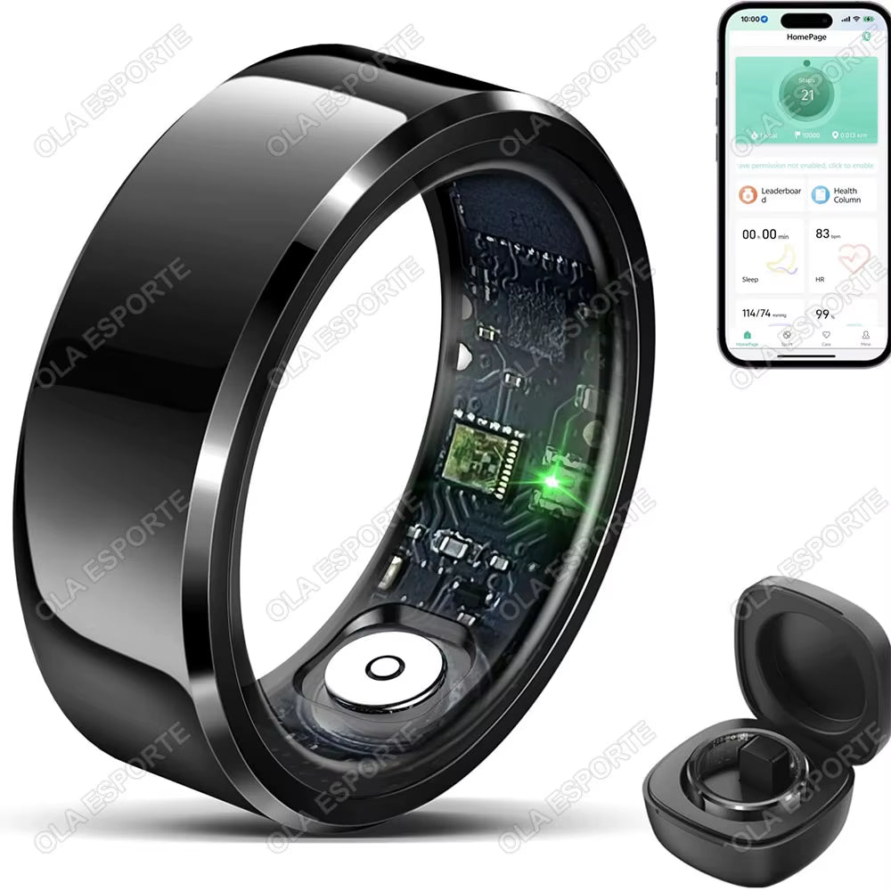 Revolutionary Health Smart Ring: Monitor Blood Pressure, Heart Rate & Sleep with IP68 Waterproof Technology for Men and Women
