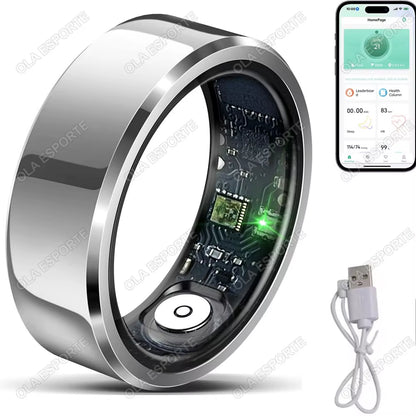 Revolutionary Health Smart Ring: Monitor Blood Pressure, Heart Rate & Sleep with IP68 Waterproof Technology for Men and Women