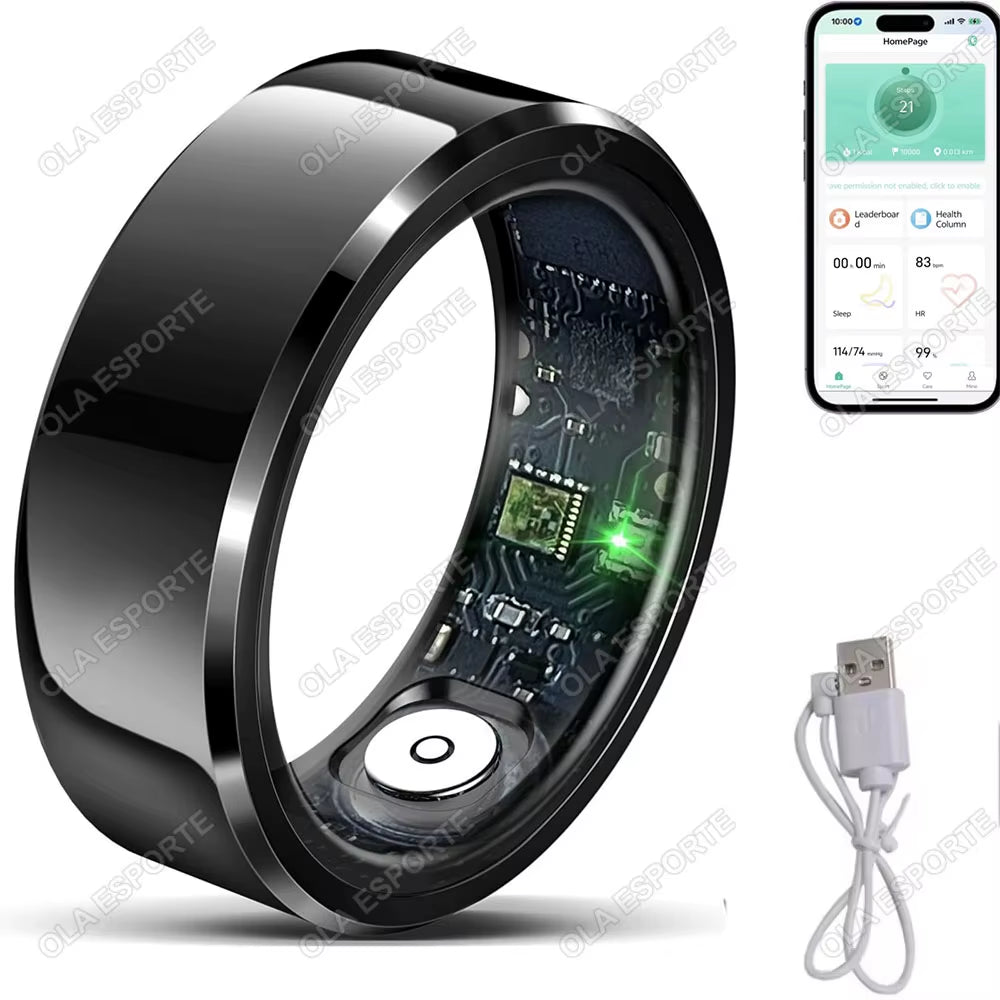 Revolutionary Health Smart Ring: Monitor Blood Pressure, Heart Rate & Sleep with IP68 Waterproof Technology for Men and Women