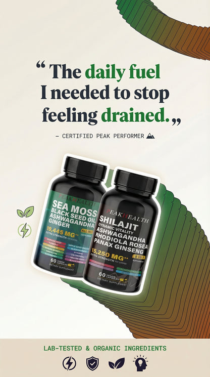 Sea Moss & Shilajit Dynamic Vitality Bundle - 60 Count