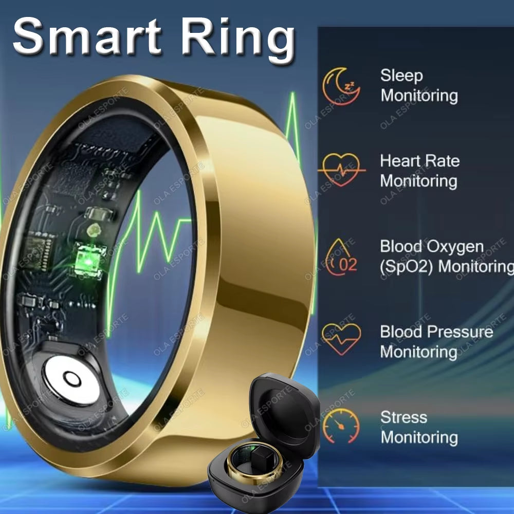 Revolutionary Health Smart Ring: Monitor Blood Pressure, Heart Rate & Sleep with IP68 Waterproof Technology for Men and Women